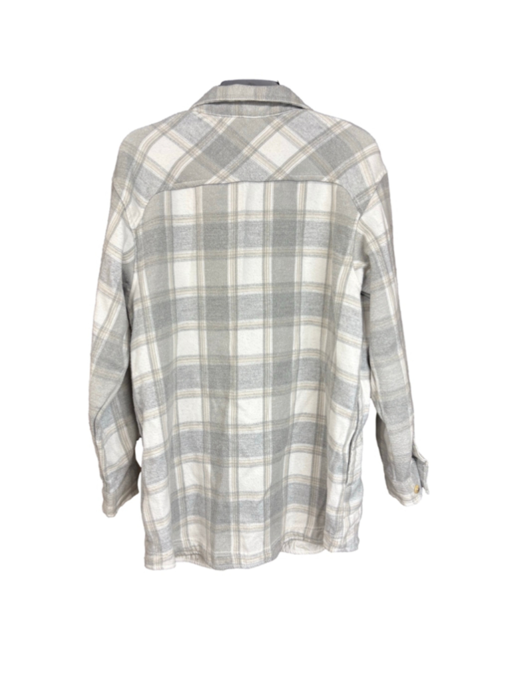 Women's Columbia Plaid Button Down Shirt Medium Grey White - Picture 4 of 8